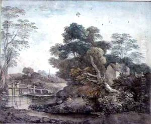 Landscape with Cottage and Stream by Thomas Gainsborough