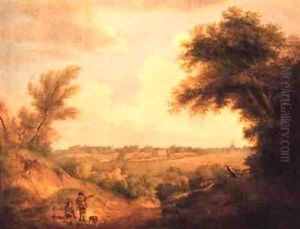 Landscape with house by Thomas Gainsborough
