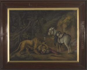 Fable Of A Lion Attacking A Traveller