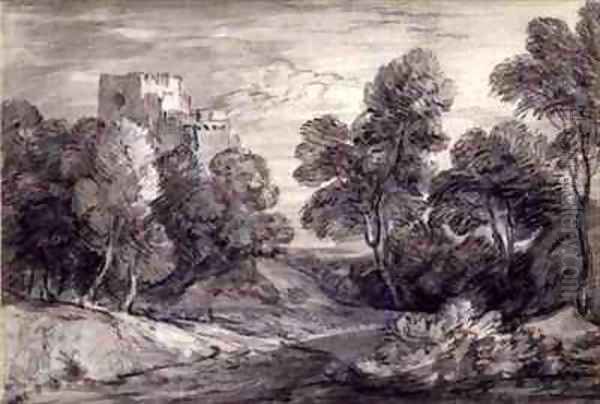 Wooded Landscape with a Castle - view 1