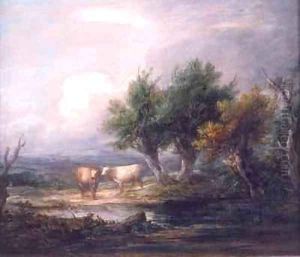 Cattle Beside a River by Thomas Gainsborough
