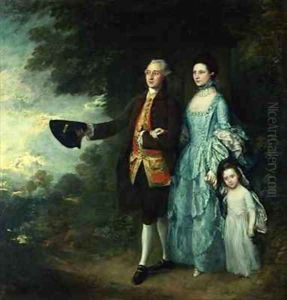 Mr and Mrs George Byam and their eldest daughter Selina by Thomas Gainsborough