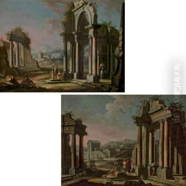An Architectural Capriccio With Classical Ruins - view 1