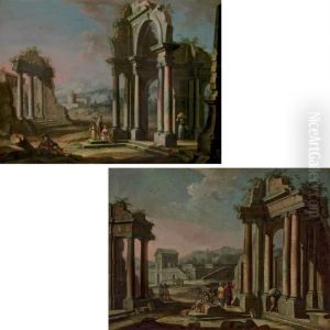 An Architectural Capriccio With Classical Ruins