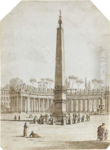 The Piazza And Colonnade Of Saint Peter's, Rome - view 1