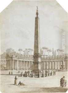 The Piazza And Colonnade Of Saint Peter's, Rome