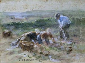 A Study Of Three Children Working At Avegetable Plot A Study Of Three Children Working At Avegetable Plot