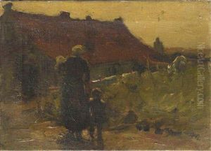A Study Of A Mother And Child With Babe Inarms by Jan Zoetelief Tromp