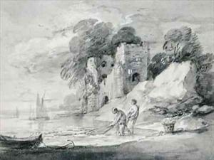 Hauling the Seine net by Thomas Gainsborough