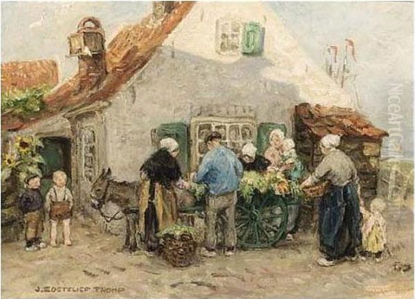 A Vegetable Seller In Front Of The "meelzak", Katwijk Aan Zee - view 1