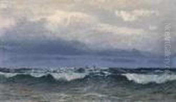 Stormy Seas Withsailing Ships On The Horizon - view 1