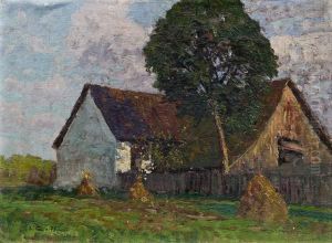 Bauerngehoft In Abendsonne by Alfred Zoff