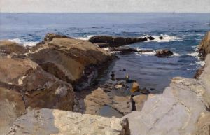 Coast Near Nervi by Alfred Zoff
