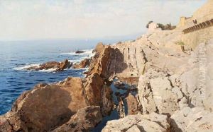 Kustenlandschaft Bei Nervi by Alfred Zoff