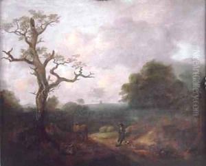 Landscape with a Cowherd by Thomas Gainsborough