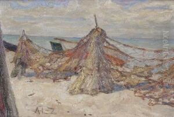Fischernetze Am Strand. - view 1