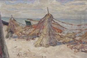 Fischernetze Am Strand. Fischernetze Am Strand.