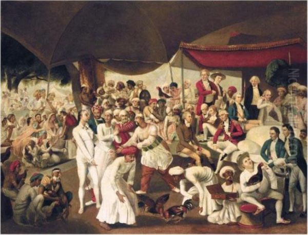 Colonel Mordaunt's Cockfight At Lucknow - view 1