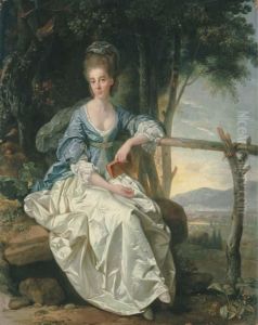 Portrait Of Miss Matilda
Clevland, Small Full-length, Seated, In Ablue And White Dress, Holding A
Red Book In Her Left Hand, In Atuscan Landscape Portrait Of Miss Matilda
Clevland, Small Full-length, Seated, In Ablue And White Dress, Holding A
Red Book In Her Left Hand, In Atuscan Landscape