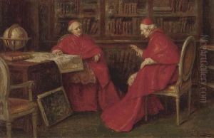 Cardinals Studying A Map