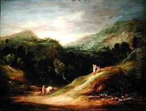 Mountain Landscape with a Drover and a Packhorse Mountain Landscape with a Drover and a Packhorse