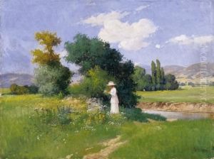 Picking Flowers On The Brookside