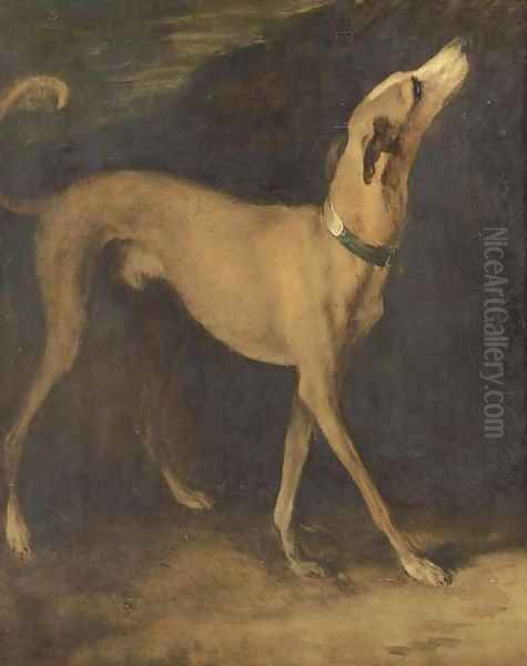 A greyhound in a landscape - view 1