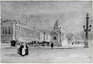 La Place De La Concorde by Jean Henri Zuber