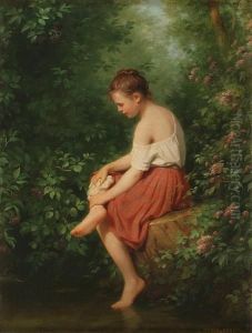 Woman At Pond Woman At Pond