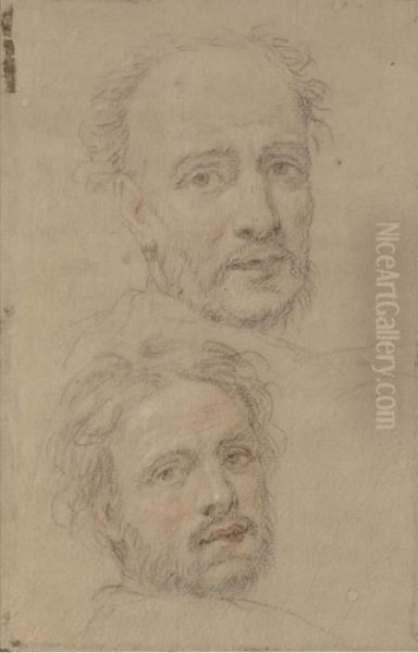 Two Heads Of Bearded Men - view 1
