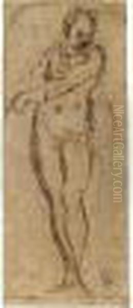 A Standing Figure Pointing To The Left - view 1