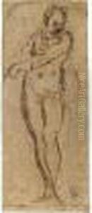 A Standing Figure Pointing To The Left