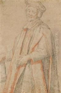 Study Of A Standing Scholar: Three-quarter Length