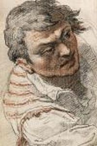 The Head Of A Young Man, Turned To The Right (recto); Two Heads Ofbearded Men (verso) by Federico Zuccaro