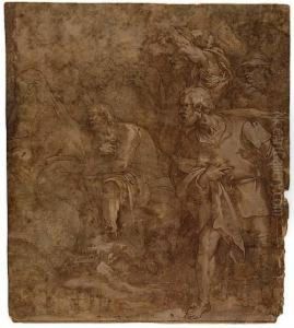 The Adoration Of The Shepherds by Taddeo Zuccaro