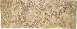 The Triumph Of Bacchus by Taddeo Zuccaro