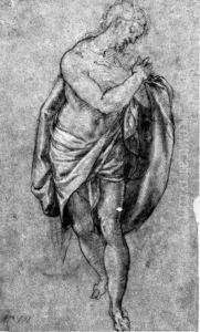Christ Turned To The Right, Partly Draped: Study For Abaptism Christ Turned To The Right, Partly Draped: Study For Abaptism