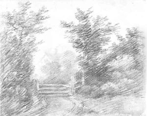 Cottage with a gate
