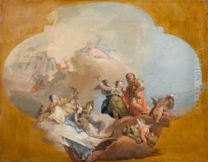Of The Apotheosis Of Avenetian
Nobleman Accompanied By The Four Cardinal Virtues, Withina Painted
Cartouche Of The Apotheosis Of Avenetian
Nobleman Accompanied By The Four Cardinal Virtues, Withina Painted
Cartouche