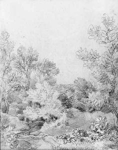 Study of a track through a wooded landscape by Thomas Gainsborough