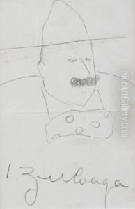 "hombre Con Sombrero" by Ignacio Zuloaga Y Zabaleta