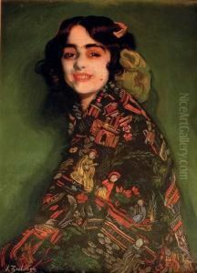 Candida Con Manton Chinesco by Ignacio Zuloaga Y Zabaleta