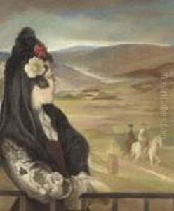The View From The Terrace by Ignacio Zuloaga Y Zabaleta