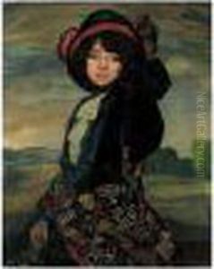 Retrato De Actriz (a Spanish Actress) by Ignacio Zuloaga Y Zabaleta