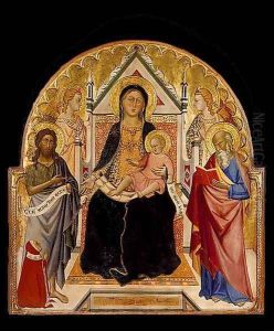 Madonna and Child with Sts John Baptist and Paul c. 1375 by Don Silvestro Dei Gherarducci