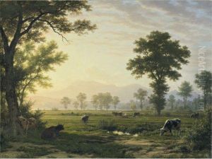 Landschaft Bei Luzern Mit Blick Auf Die Rigi by Robert Zund