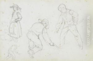 Studie Zu Bauern Bei Der Arbeit Studie Zu Bauern Bei Der Arbeit