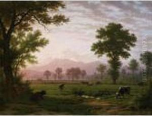 Landscape Near Lucerne With View To Mount Rigi by Robert Zund
