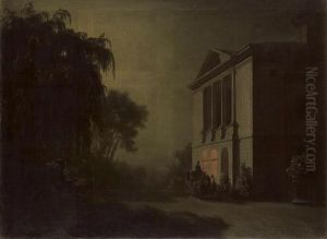 Villa Bellerive In Luzern Bei Mondschein