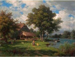 The Mill Of Rathausen by Robert Zund
